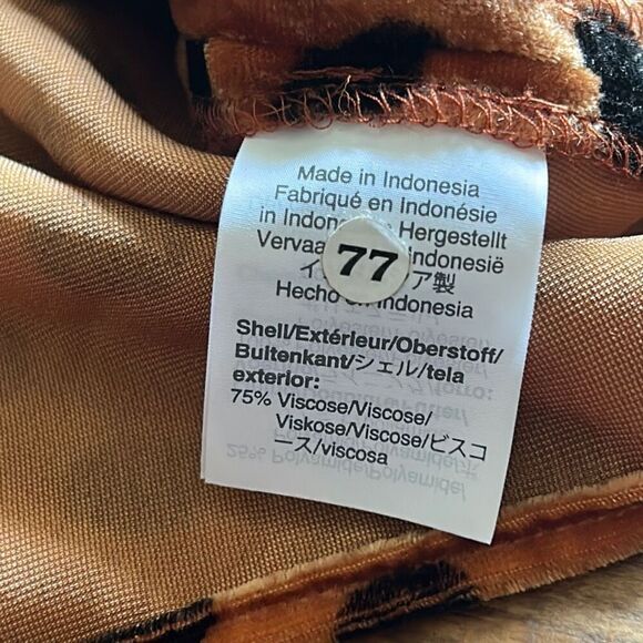 Madewell Velvet Ruffle Sleeve Top Polka Dot Brown Blouse - Picture 5 of 6